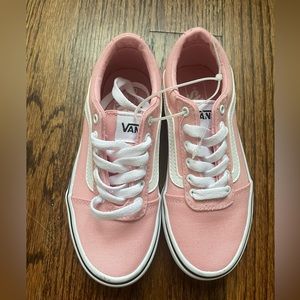 Girls coral pink vans sneakers